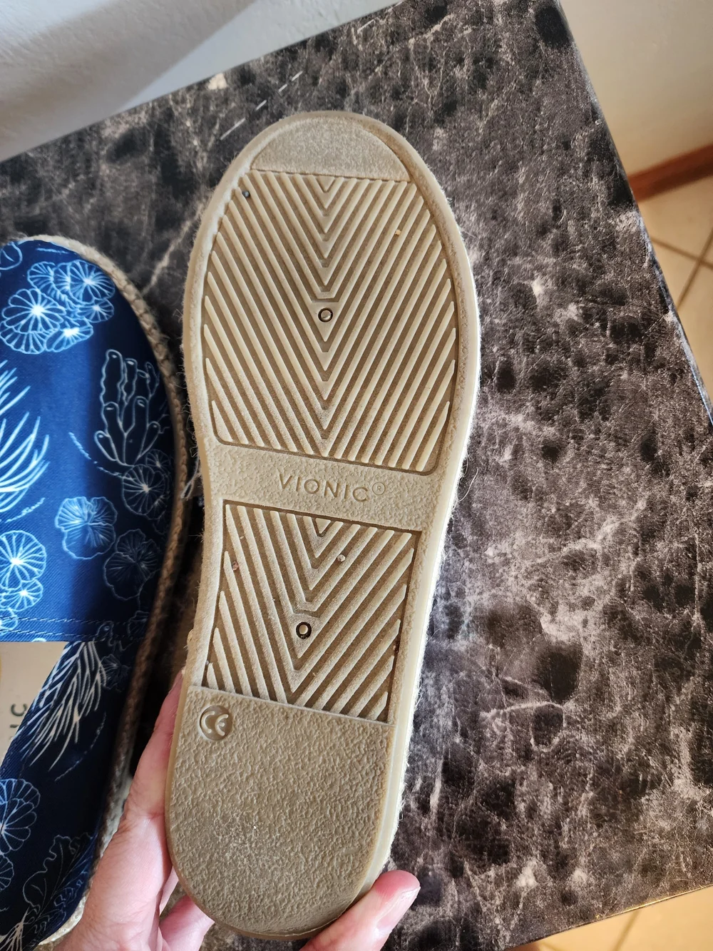 Vionic Ocean Blue Laguna Slip Espadrille